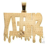 Special Custom Yellow Gold  Name Pendant Sheezy with Drip-Prong Set 65254 - Image 3
