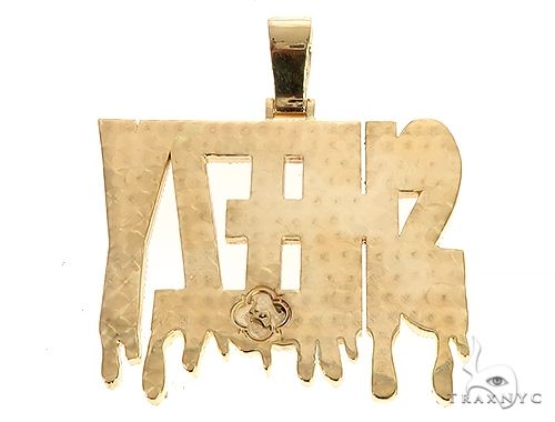 Special Custom Yellow Gold  Name Pendant Sheezy with Drip-Prong Set 65254 - Image 3