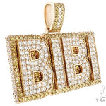 Special Custom Yellow Gold Name Pendant  BIBI Prong Diamonds 65247 - Image 2