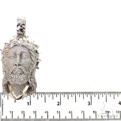 Spikes Crown Jesus Head Diamond Pendant 69404 - Image 4