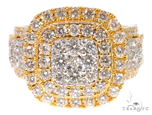 Square Cluster Diamond Ring 64196 - Image 2