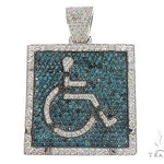 Square Handicap Diamond Pendant 65495 - Image 1