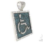 Square Handicap Diamond Pendant 65495 - Image 2