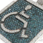 Square Handicap Diamond Pendant 65495 - Image 4