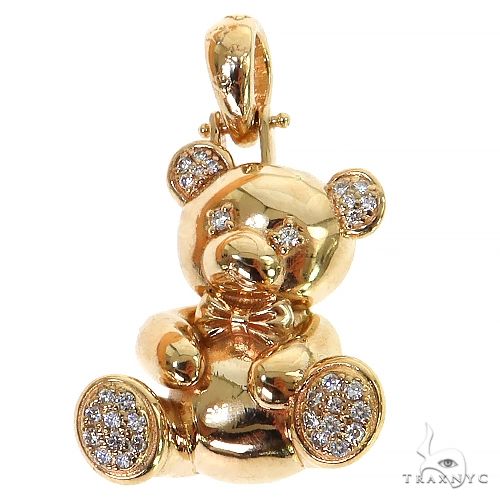 Heavy Trax Teddy Bear Diamond Pendant 68647 - Image 1