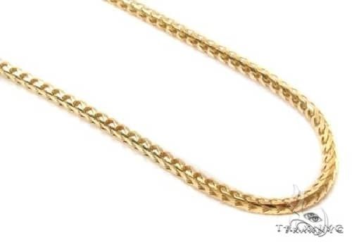 Thin Solid Franco Chain 14K Yellow Gold 24 Inches 1.5mm   67431 - Image 1