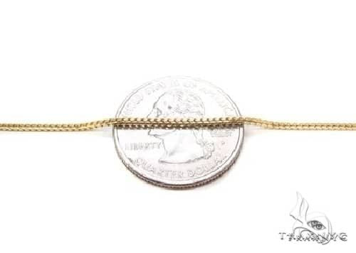 Thin Solid Franco Chain 14K Yellow Gold 24 Inches 1.5mm   67431 - Image 3