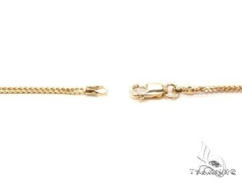 Thin Solid Franco Chain 14K Yellow Gold 24 Inches 1.5mm   67431 - Image 5