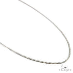 Thin Solid Miami Cuban Link Chain 10K White Gold 20 Inches 1.9mm   67277 - Image 1