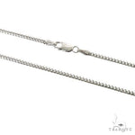 Thin Solid Miami Cuban Link Chain 10K White Gold 20 Inches 1.9mm   67277 - Image 2