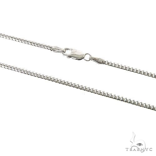 Thin Solid Miami Cuban Link Chain 10K White Gold 20 Inches 1.9mm   67277 - Image 2