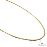 Thin Solid Miami Cuban Link Chain 10K Yellow Gold 22 Inches 1.9mm   67282 - Image 1