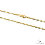 Thin Solid Miami Cuban Link Chain 10K Yellow Gold 22 Inches 1.9mm   67282 - Image 2