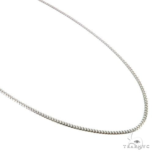 Thin Solid Miami Cuban Link Chain 10K White Gold 24 Inches 1.9mm   67279 - Image 1