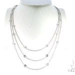 Three Layers Bezel Diamond Necklace 45313 - Image 7