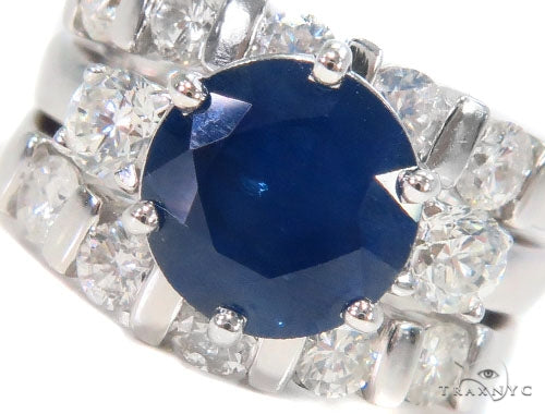 Three Piece Sapphire Engagement Ring 44160 - Image 3