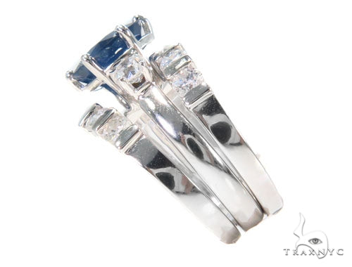 Three Piece Sapphire Engagement Ring 44160 - Image 5