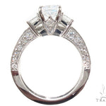 Three Stone Princess Engagement Ring Set 35150 - Image 7