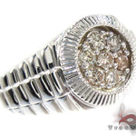 Silver Timepiece Solitaire Ring 25654 - Image 1