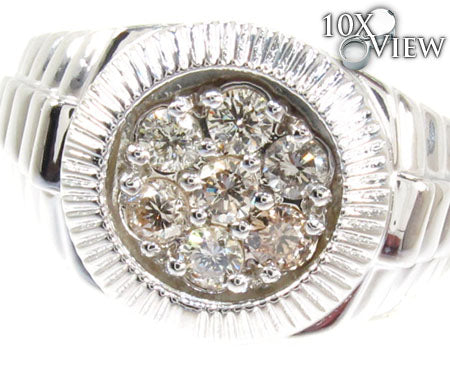 Silver Timepiece Solitaire Ring 25654 - Image 3