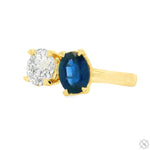 Toi et Moi Sapphire & Diamond Ring 70758 - Image 3