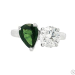 Toi et Moi Sapphire & Diamond Ring 70765 - Image 1