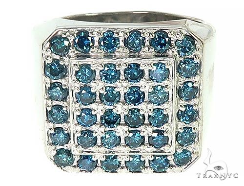 Trax NYC Heavy Blue Color Diamond Ring 24856 - Image 2
