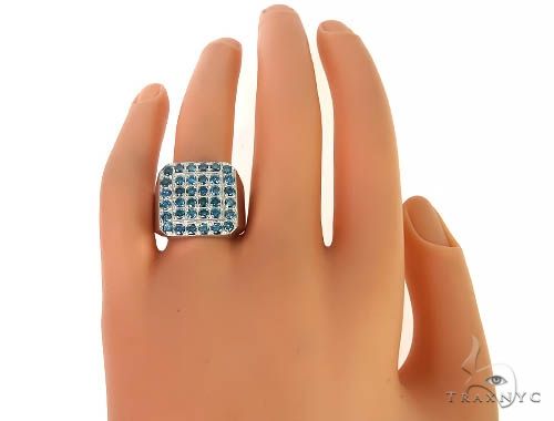 Trax NYC Heavy Blue Color Diamond Ring 24856 - Image 8