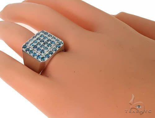 Trax NYC Heavy Blue Color Diamond Ring 24856 - Image 9