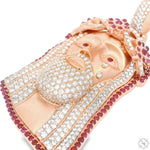 TraxNYC  Ruby and Diamond Crowned Jesus Pendant  -Medium 70174 - Image 3