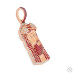 TraxNYC  Ruby and Diamond Crowned Jesus Pendant  -Medium 70175 - Image 2