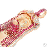TraxNYC  Ruby and Diamond Crowned Jesus Pendant  -Medium 70175 - Image 3
