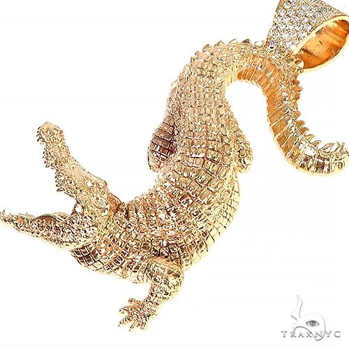 TraxNYC Alligator Solid Gold Pendant 66546 - Image 5