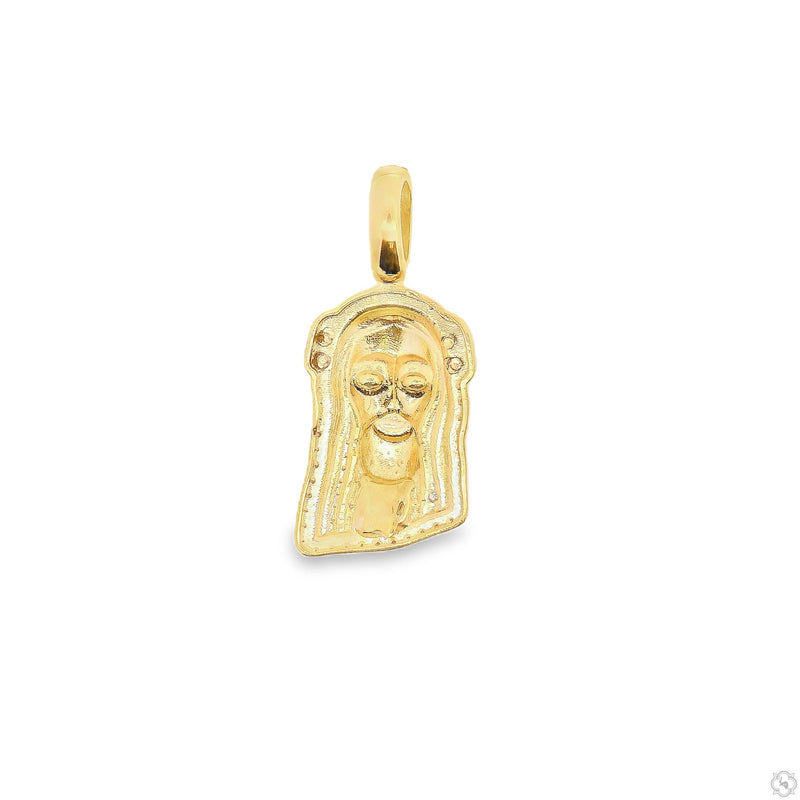 TraxNYC Black Diamond Jesus Head Pendant Mini 70186 - Image 5