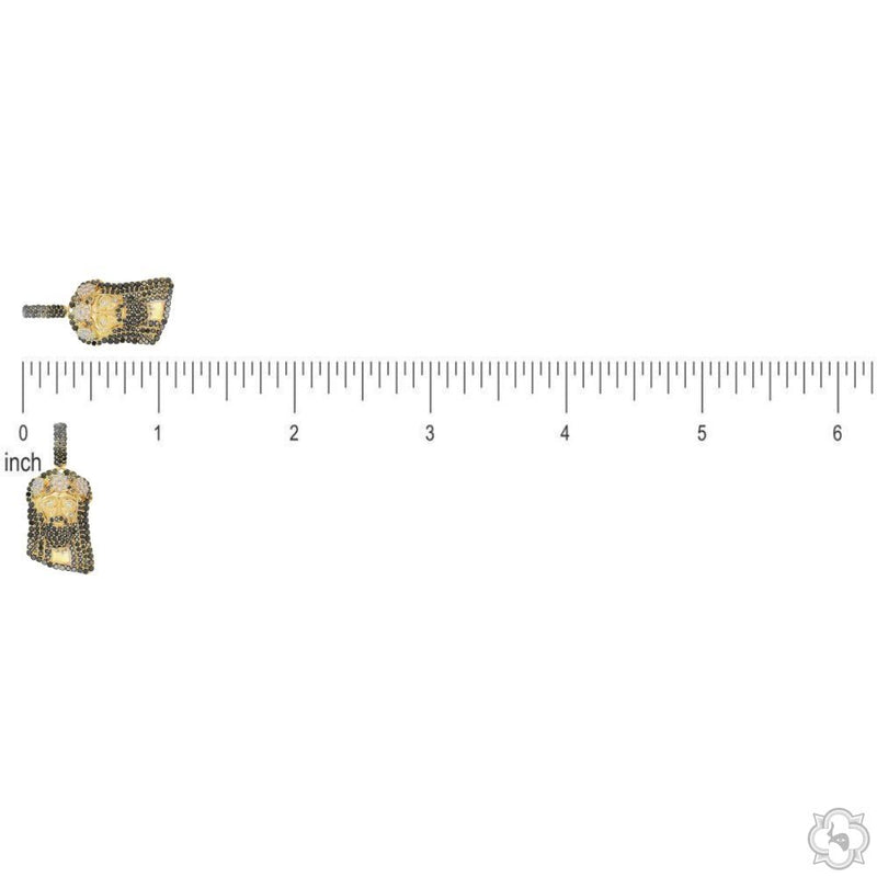 TraxNYC Black Diamond Jesus Head Pendant Mini 70186 - Image 6