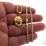 TraxNYC Black Diamond Lion Pendant and Rope Chain Set  61557 - Image 4
