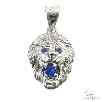 TraxNYC Blue Sapphire Lion Pendant 66831 - Image 1