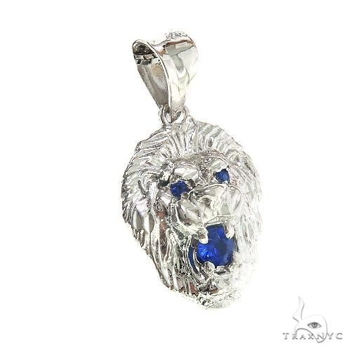 TraxNYC Blue Sapphire Lion Pendant 66831 - Image 2