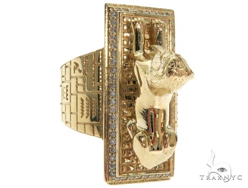 TraxNYC Custom Made Great Sphinx of Giza Diamond Ring 61721 - Image 1