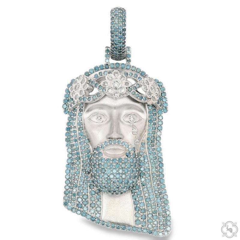TraxNYC Crowned Jesus Pendant  -Medium 70173 - Image 1