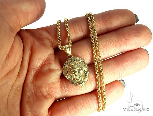 TraxNYC Diamond Lion Pendant and Rope Chain Set 66024 - Image 6