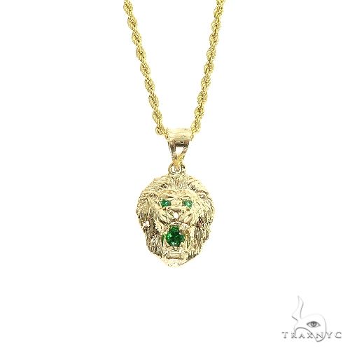 TraxNYC Emerald Lion Pendant and Rope in Set 66830 - Image 1