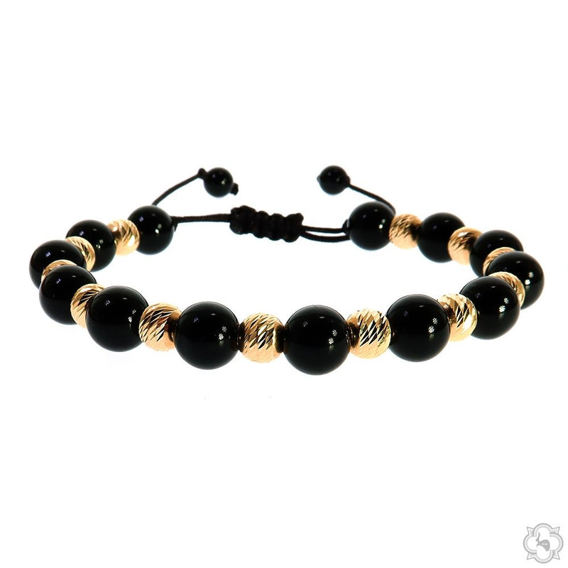 TraxNYC 14K Gold Bead Adjustable Bracelet 70204 - Image 1