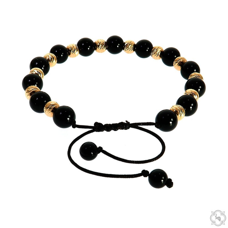 TraxNYC 14K Gold Bead Adjustable Bracelet 70204 - Image 4