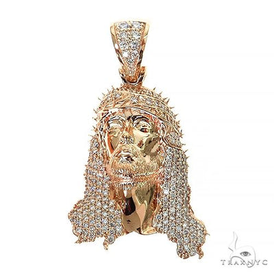 TraxNYC Passion Jesus Head Diamond Pendant 68577 - Image 1