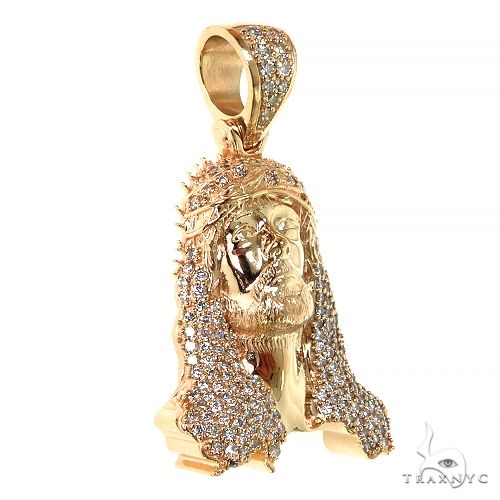 TraxNYC Passion Jesus Head Diamond Pendant 68577 - Image 2