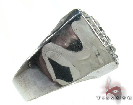 TraxNYC Silver Black Diamond Ring 25650 - Image 4