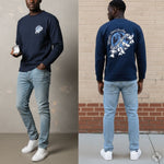 TraxNYC Limited Edition Navy Crew-Neck Sweater 70864 - Image 3