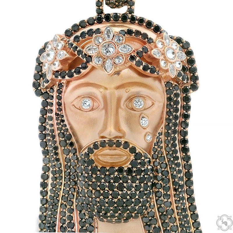 TraxNYC Midnight Crown Jesus Pendant Large 70538 - Image 3