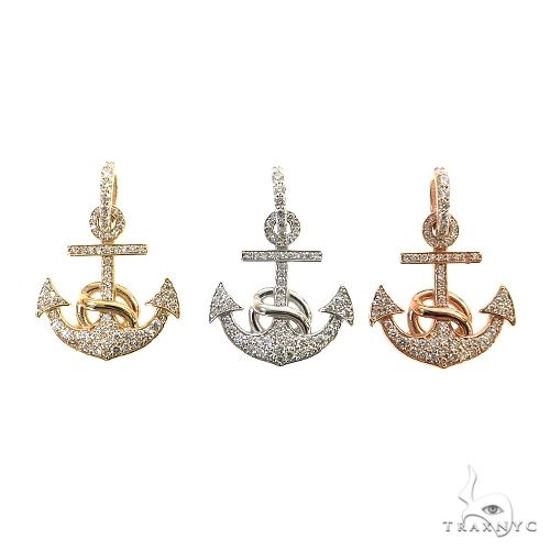TraxNYC Mini Anchor Diamond Pendant 69027 - Image 7